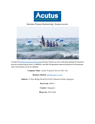 Business Process Outsourcing | Acutus-ca.com