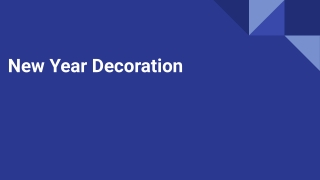New Year Decoration