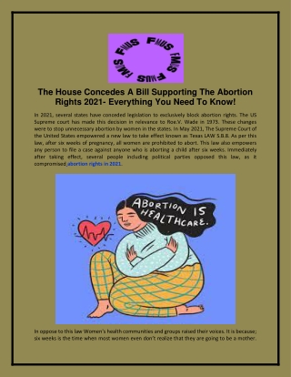 The House Concedes A Bill Supporting The Abortion Rights 2021- Everything You Need To Know!