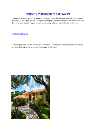 Property Management Fort Myers