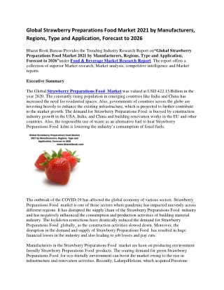 Global Strawberry Preparations Food Market 2021 by Manufacturers-converted