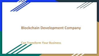 Blockchain Development Company can change your business