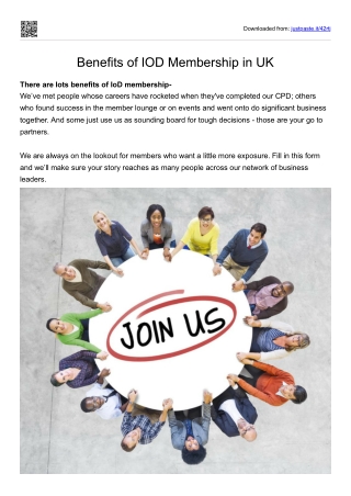 Benefits of IOD Membership in UK