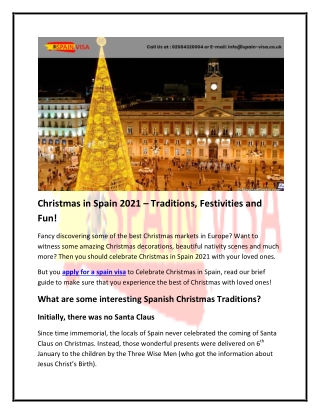 Christmas in Spain 2021 traditions festivities and fun