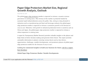 Global Paper Edge Protectors Market Growth, Trends 2019 - 2027