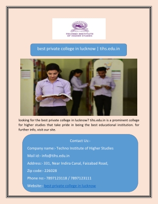 best private college in lucknow
