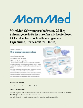 MomMed Schwangerschaftstest Schwanger werden de.mommed.com