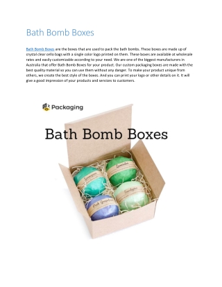 Bath Bomb Boxes