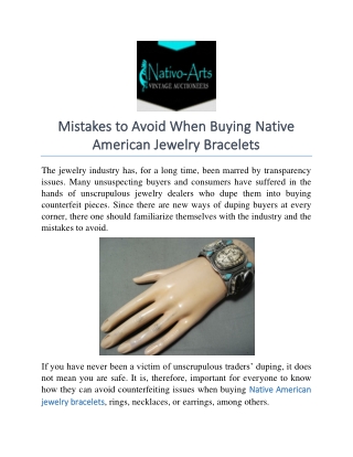 Mistakes to Avoid When Buying Native American Jewelry Bracelets
