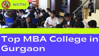 Top MBA College in Gurgaon | WCTM