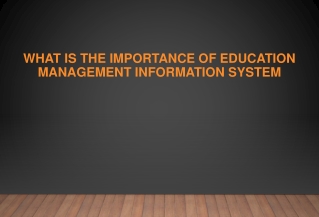 What Is The Importance Of Education Management Information