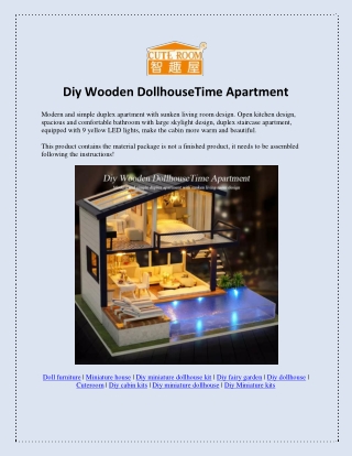 Diy Wooden DollhouseTime Apartment Diyminitoy.com