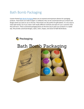 Bath Bomb Packaging