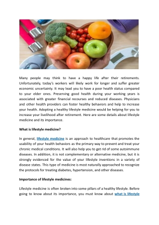 What is lifestyle medicine, and why it is important_