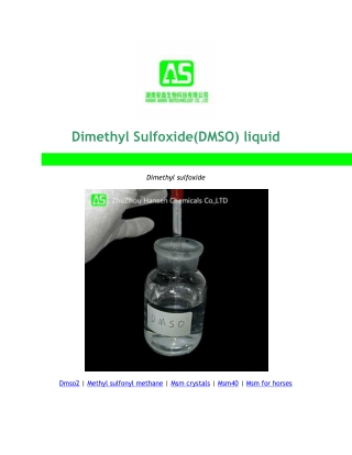 Dimethyl Sulfoxide(DMSO) liquid Hansenmsm.com