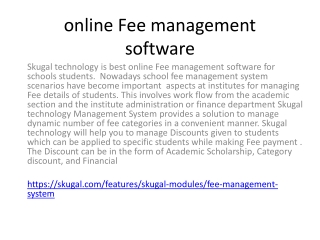 online Fee management software