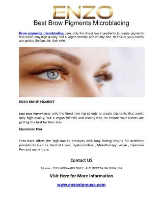 Best Brow Pigments Microblading