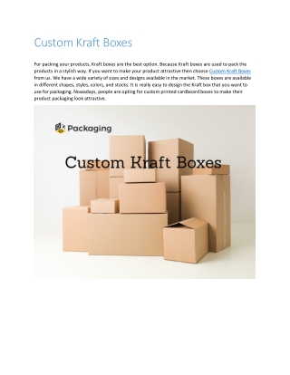 Custom Kraft Boxes