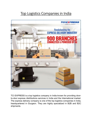 Top Logistics Companies in India