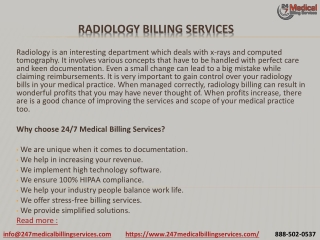 Radiology Billing Services PDF
