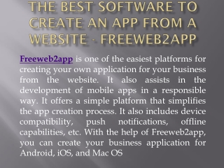 The Best Software to Create an App From A Website - Freeweb2app