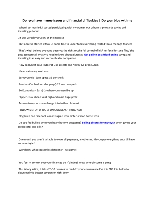 I was fully lost when it comes to managing my income although I