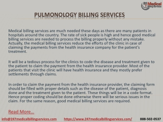 Pulmonology Billing Services PDF