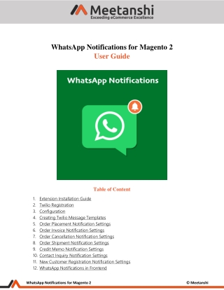 Magento 2 WhatsApp Notifications