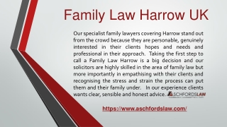 Family Law Harrow | Divorce Solicitors and Lawyers