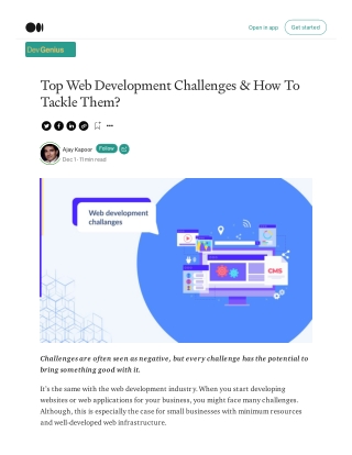 Top Web Development Challenges & How To Tackle Them?