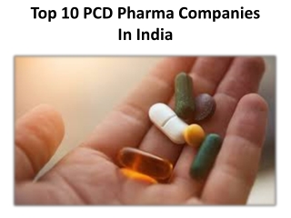 Top 10 PCD Pharma Companies In India