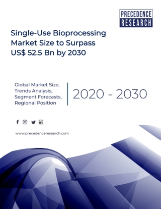 Single-Use Bioprocessing Market Size to Reach US$ 52.5 Bn by 2030