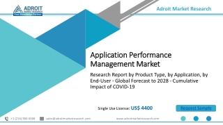Application Performance Management Market Global Demand, Growth, Trends, Opportu