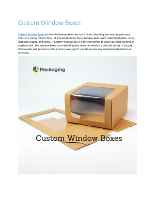 Custom Window Boxes