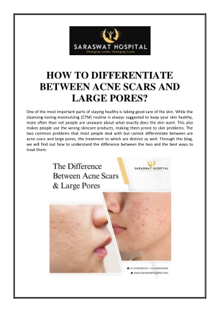 How to Differentiate Between Acne Scars and Large Pores?