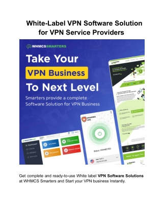 Custom White Label VPN Software Solutions - Set up your Own VPN Business instant