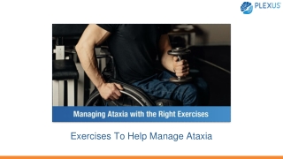 Exercises to help manage Ataxia