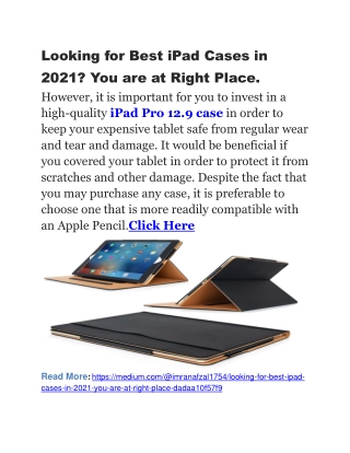 Looking for Best iPad Cases in 202
