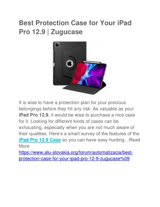 Best Protection Case for Your iPad Pro 12