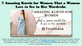 7 Amazing Kurtis for Women That a Woman Love to See in Her Wardrobe