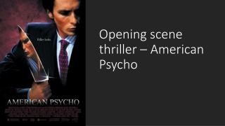 opening scene thriller