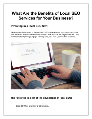 What Can Local SEO Services Do for Your Business