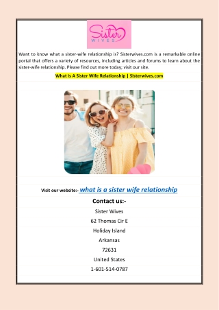 What Is A Sister Wife Relationship | Sisterwives.com