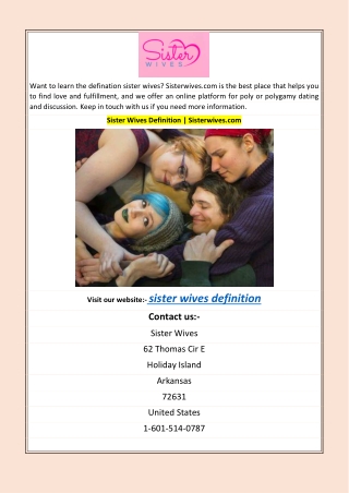 Sister Wives Definition | Sisterwives.com