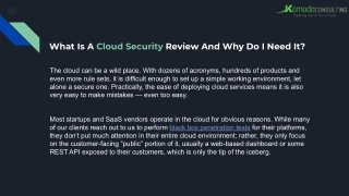 What Is A Cloud Security Review And Why Do I Need It?