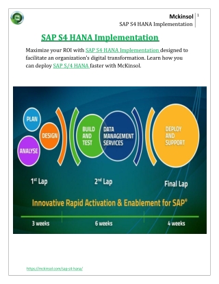 SAP S4 HANA Implementation