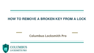 How to remove a broken key from a lock