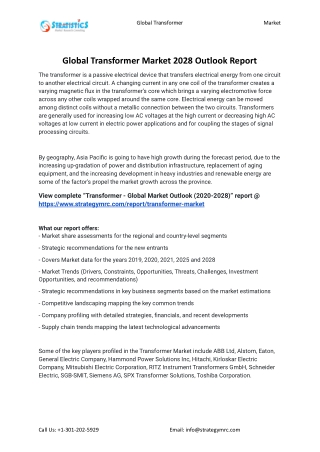 2021 Transformer Industry Global Analysis Report