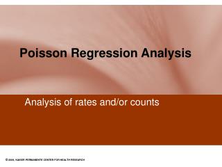 poisson regression analysis in clinical research