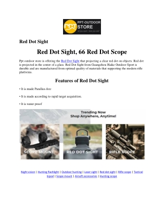 Red Dot Sight, Scope Mount www.ppt-outdoor.com